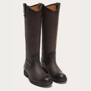 FRYE | Melissa Button Boot Tall | Dark Brown | 10 Wide Calf